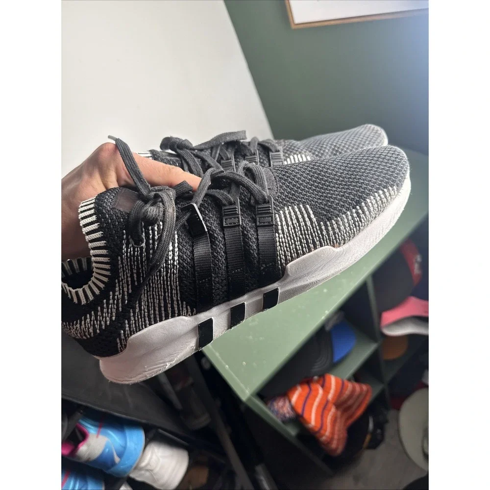 Adidas EQT Support ADV Primeknit Black White Men's Size 13 US Sneakers (BY9390)